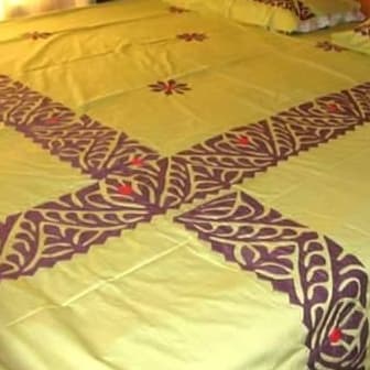 Handmade Applique Bedsheet 035
