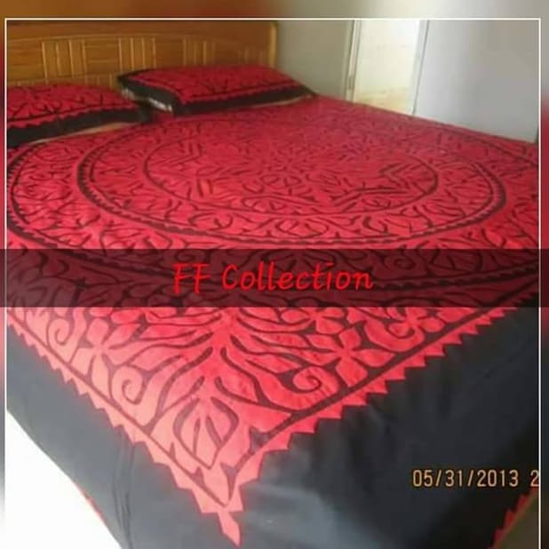 Handmade Applique Bedsheet 019